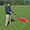 Man using the 100 MHz antenna for deep subsurface applications